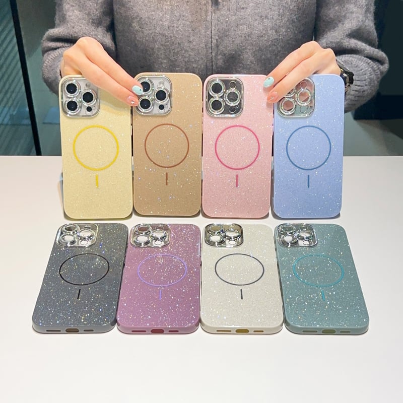 Kućište za iPhone 16 s zvjezdanim glitterom, magnetsko prianjanje, dvodijelni dizajn IMD TPU zaštitni kućište s preciznim otvorima – otporno na padove i otiske prstiju