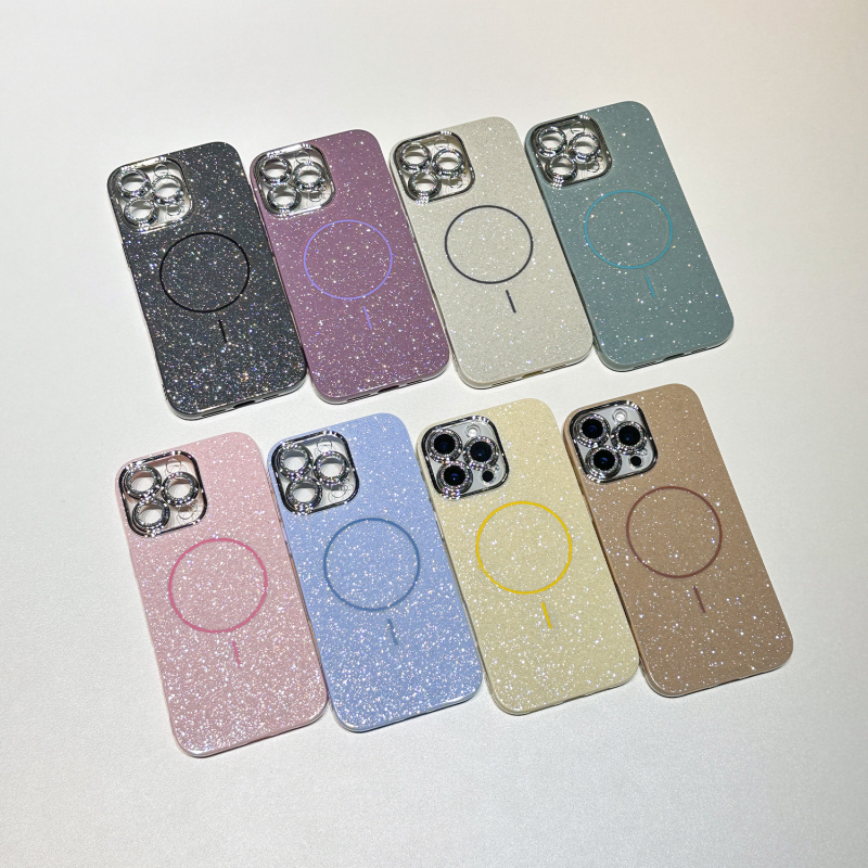 Kućište za iPhone 16 s zvjezdanim glitterom, magnetsko prianjanje, dvodijelni dizajn IMD TPU zaštitni kućište s preciznim otvorima – otporno na padove i otiske prstiju