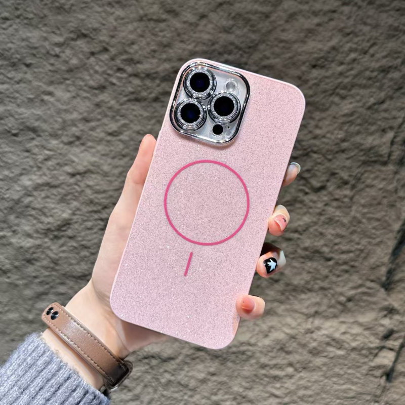 Kućište za iPhone 16 s zvjezdanim glitterom, magnetsko prianjanje, dvodijelni dizajn IMD TPU zaštitni kućište s preciznim otvorima – otporno na padove i otiske prstiju