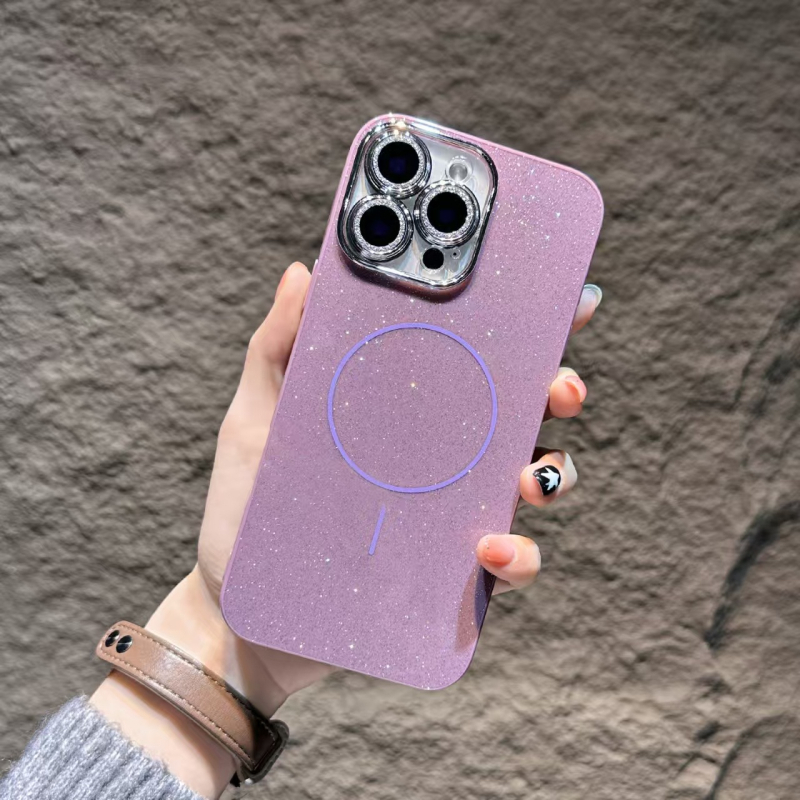Kućište za iPhone 16 s zvjezdanim glitterom, magnetsko prianjanje, dvodijelni dizajn IMD TPU zaštitni kućište s preciznim otvorima – otporno na padove i otiske prstiju