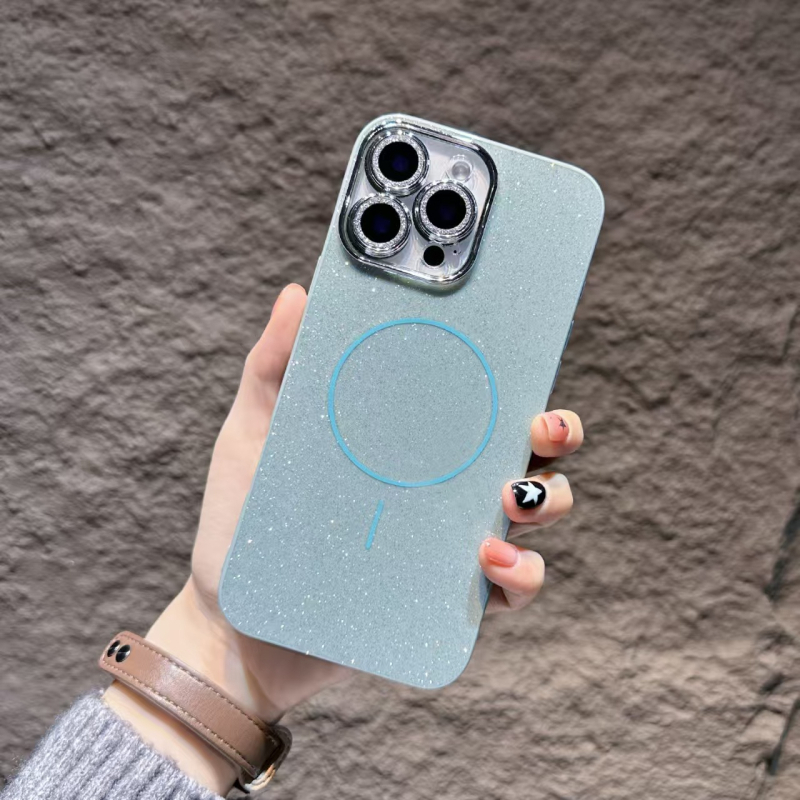 Kućište za iPhone 16 s zvjezdanim glitterom, magnetsko prianjanje, dvodijelni dizajn IMD TPU zaštitni kućište s preciznim otvorima – otporno na padove i otiske prstiju