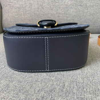 Kleo mala džins torbica tipa sedlo s resicama, crossbody za žene