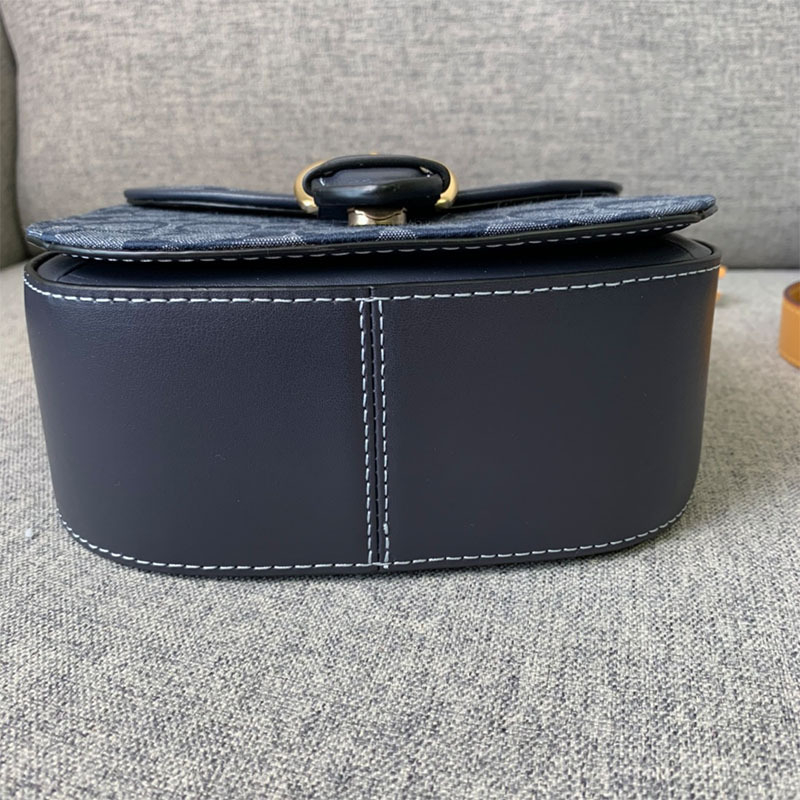 Kleo mala džins torbica tipa sedlo s resicama, crossbody za žene