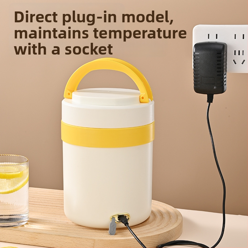 Cutie de prânz din oțel inoxidabil, încălzire USB, portabilă, alimentare din mașină, pentru muncă și studenți