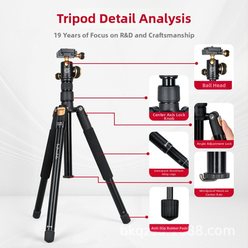 Lightweight Era Q553 Prenosný tripod pre DSLR a bezzrkadlové fotoaparáty a telefóny, cestovná fotografia