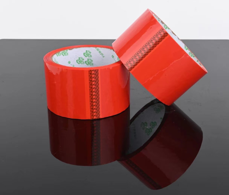 Bandă de ambalare colorată, vâscozitate înaltă, 55 mm x 50 yd, film BOPP, adeziv pe bază de apă, galben, albastru, roșu, verde, pentru sigilarea coletelor