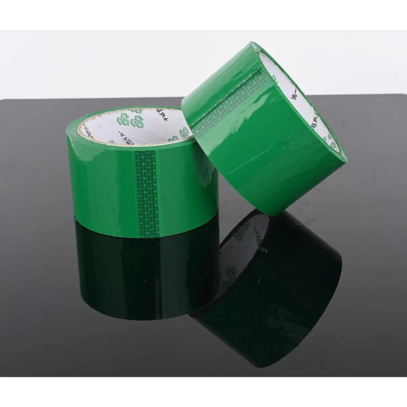 Bandă de ambalare colorată, vâscozitate înaltă, 55 mm x 50 yd, film BOPP, adeziv pe bază de apă, galben, albastru, roșu, verde, pentru sigilarea coletelor