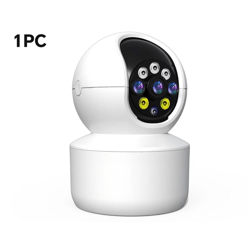 Beltéri 360°-os vezeték nélküli Wi‑Fi kamera intelligens követéssel, távoli megfigyelés, nincsenek holt zónák.