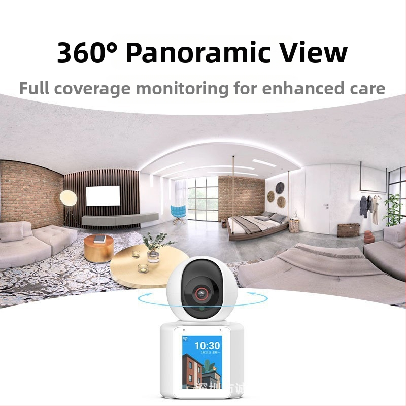 Domáca videokamera s diaľkovým sledovaním cez smartphone, 360° pokrytie pre starostlivosť o seniorov a deti