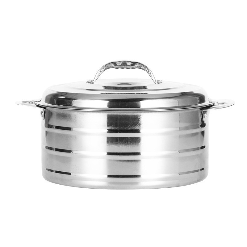 Set din oale din oțel inoxidabil izolat, 3/4/5 piese, stil african, cu capac, capacitate mare, recipient izolat pentru orez pentru uz casnic.
