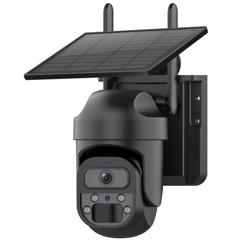 Cameră de supraveghere WiFi alimentată cu energie solară, vizionare nocturnă color, HD, economie de energie, cameră PTZ exterior