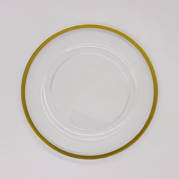 Farfurii decorative din plastic de unică folosință aurii pentru nunți, hoteluri și petreceri – farfurie pentru fructe