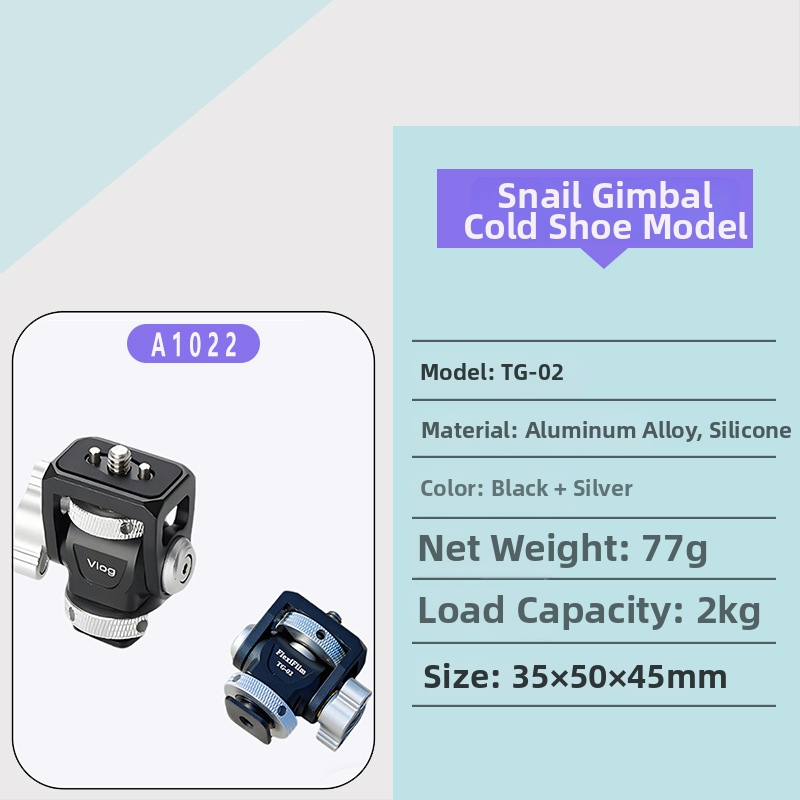 Univerzalni Snail gimbal monitor s podesivim tlumenjem, 360° rotacija, držači za hot/cold shoe i proširivački dodaci