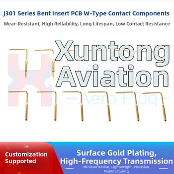 Conector dreptunghiular J30J cu pini PCB îndoiti, soclu TJW-J ZKW-J, contacte placate cu aur