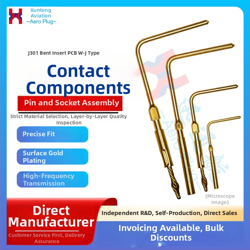 Conector dreptunghiular J30J cu pini PCB îndoiti, soclu TJW-J ZKW-J, contacte placate cu aur
