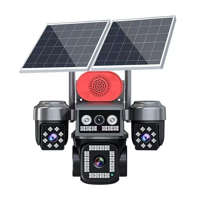 Solarna 4G kamera s četiri objektiva, 8MP Ultra HD, vodootporna, noćni nadzor