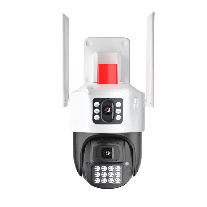 Bežična WiFi kamera za nadzor s dvostrukim objektivom, unutarnja i vanjska upotreba, 360° HD infracrveno