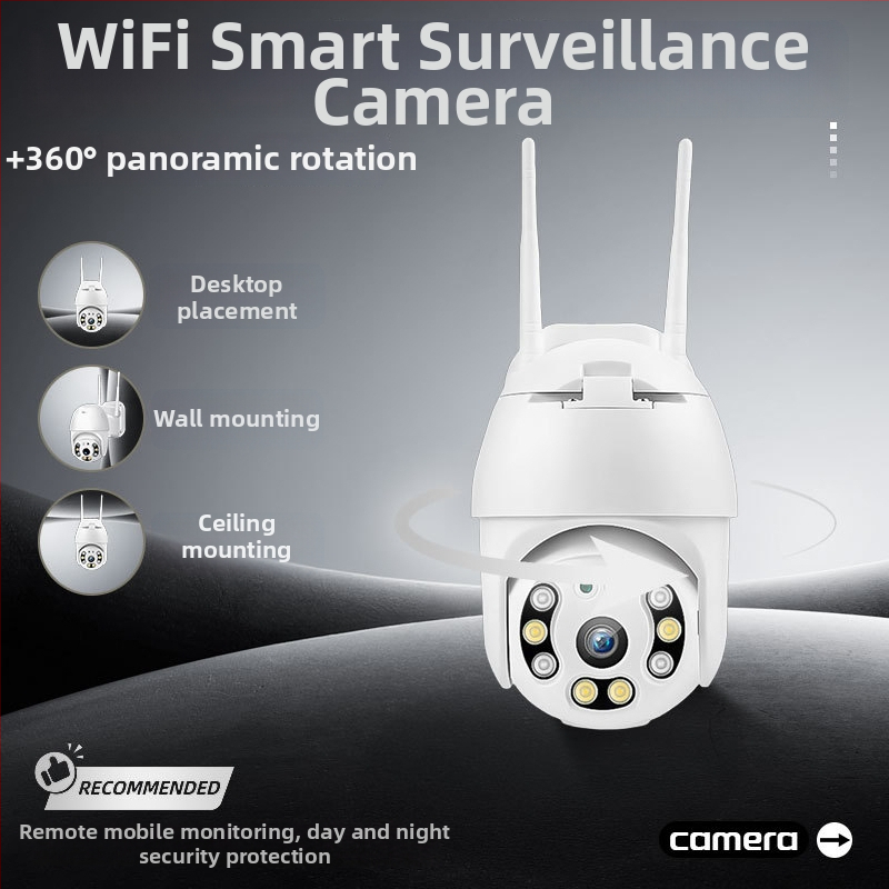 A12 HD 2,5-palcová dome kamera, 1080p vnútorné/vonkajšie monitorovanie, 360° dvojité osvetlenie