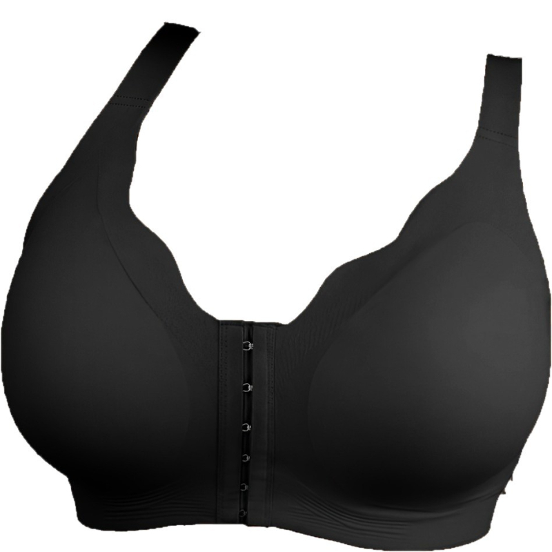 Plus-size bešični grudnjak s prednjim zatvaračem, bežični, push-up, za žene