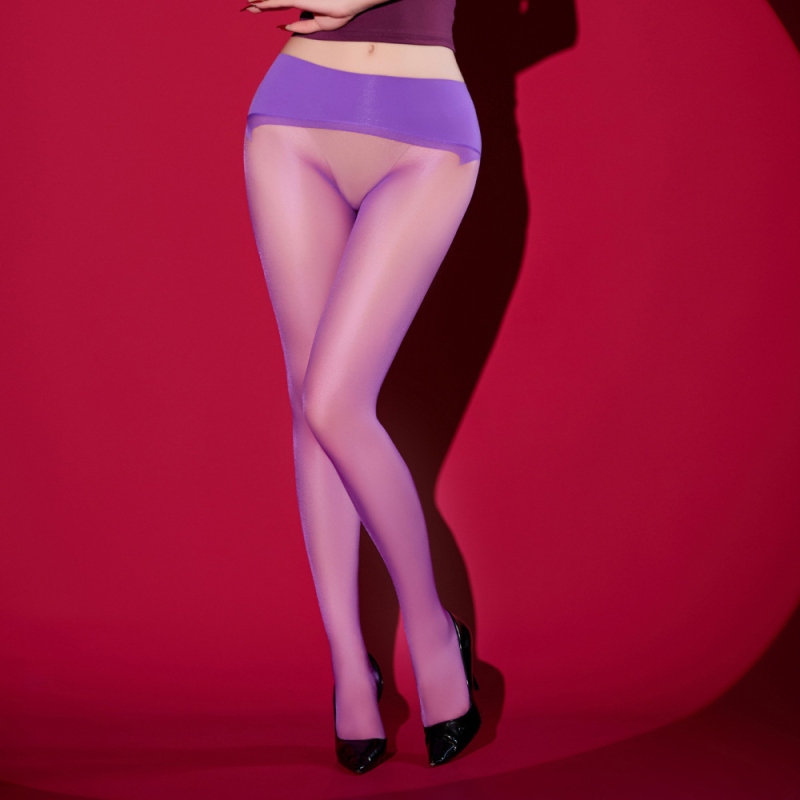 Qinghe 0.01 ultra-tanke nevidljive bešivne mat pantyhose crne, s otvorom u preponama, svileno glatke na dodir