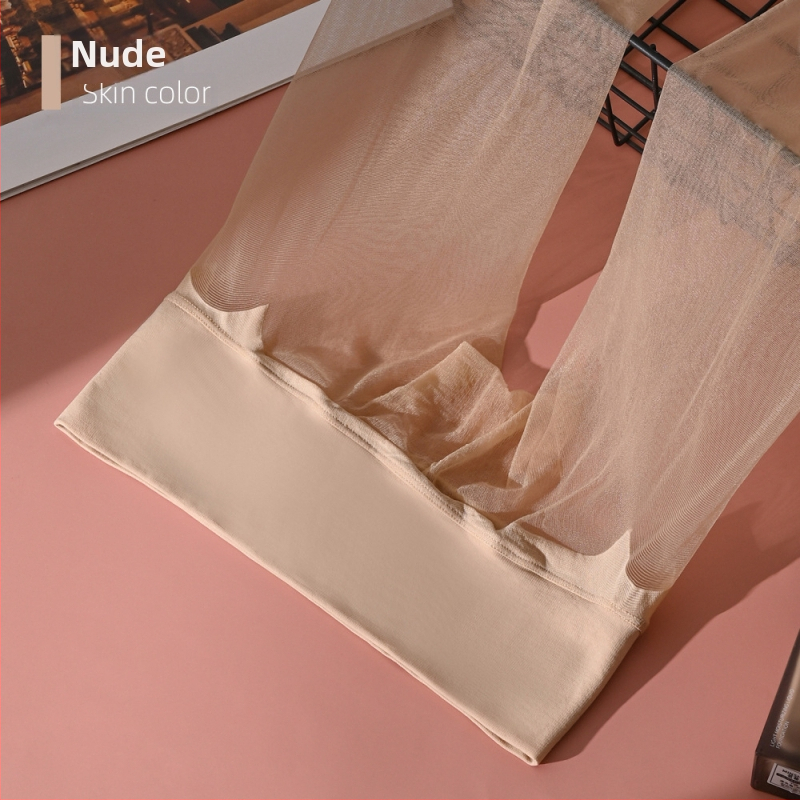 Qinghe 0.01 ultra-tanke nevidljive bešivne mat pantyhose crne, s otvorom u preponama, svileno glatke na dodir
