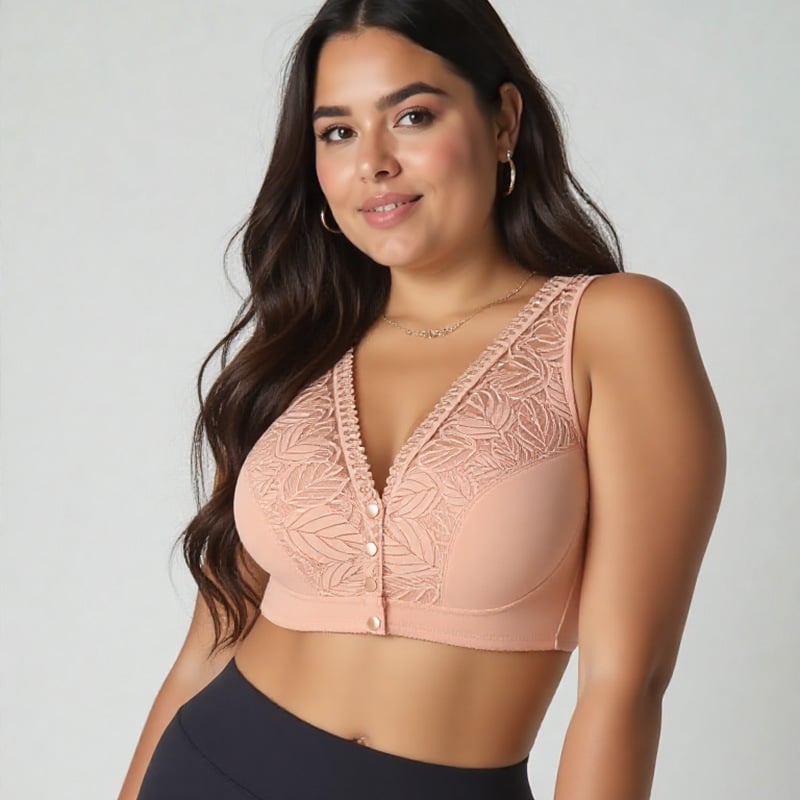 Plus-size čipkasti grudnjak bez žice, puni košarice, tanak kroj, ljetna udobnost