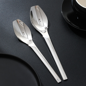 Set žlica od nehrđajućeg čelika, japanski stil, za kućnu upotrebu, minimalistički dizajn, žlica za med i mala jušna žlica