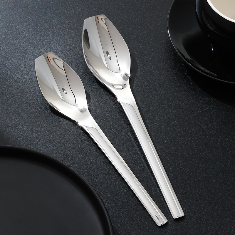 Set žlica od nehrđajućeg čelika, japanski stil, za kućnu upotrebu, minimalistički dizajn, žlica za med i mala jušna žlica
