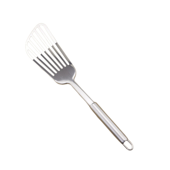 Set de ustensile de bucătărie din oțel inoxidabil, îmbunătățit: spatulă pentru wok, lingură, lingură cu site, lingură pentru orez și furculiță de carne