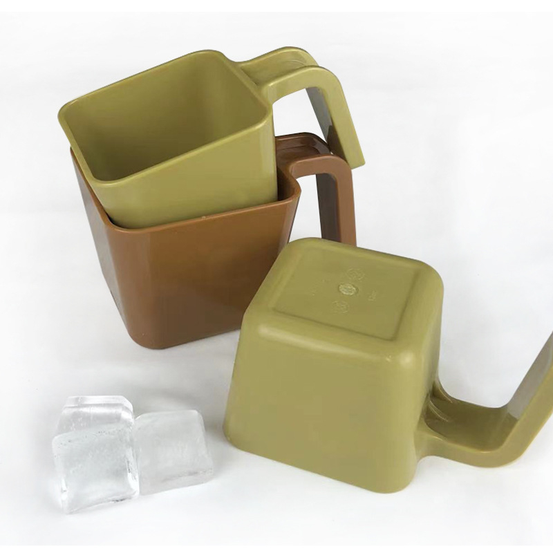 Set linguri de măsură Frappuccino – stil cafenea, lingură pătrată pentru pudră, lingură din plastic pentru gheață, lingură PC, tavă de gheață pentru coacere