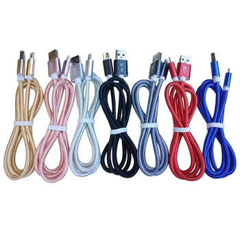Najlonski pleteni USB kabel za punjenje i prijenos podataka s Lightning, Micro-USB i USB-C konektorima, duljine 2 m ili 3 m.