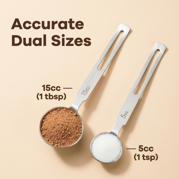 Lingură de cafea din oțel inoxidabil 304, cu design pentru agățare, lingură de măsurare pentru bucătărie, coacere, lapte praf și lichide