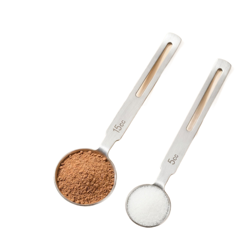 Lingură de cafea din oțel inoxidabil 304, cu design pentru agățare, lingură de măsurare pentru bucătărie, coacere, lapte praf și lichide