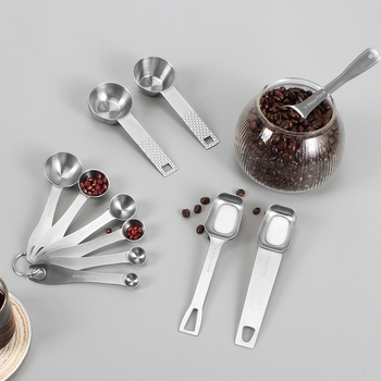 Set de linguri de măsurare din oțel inoxidabil 304, turnare monobloc, 15 ml capacitate, pentru boabe de cafea, lapte praf și condimente, cu scară de măsurare
