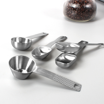 Set de linguri de măsurare din oțel inoxidabil 304, turnare monobloc, 15 ml capacitate, pentru boabe de cafea, lapte praf și condimente, cu scară de măsurare