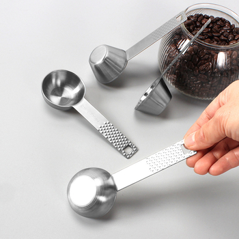 Set de linguri de măsurare din oțel inoxidabil 304, turnare monobloc, 15 ml capacitate, pentru boabe de cafea, lapte praf și condimente, cu scară de măsurare