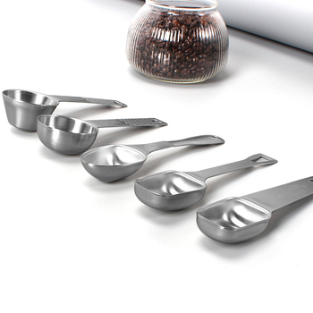 Set de linguri de măsurare din oțel inoxidabil 304, turnare monobloc, 15 ml capacitate, pentru boabe de cafea, lapte praf și condimente, cu scară de măsurare