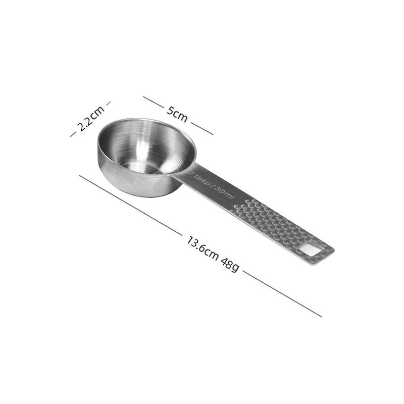 Set de linguri de măsurare din oțel inoxidabil 304, turnare monobloc, 15 ml capacitate, pentru boabe de cafea, lapte praf și condimente, cu scară de măsurare
