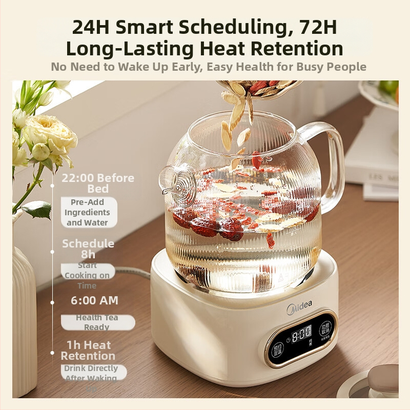 Midea oală de sănătate complet automată, ceainic multifuncțional, fierbător electric pentru ceai, model YS10B101, 1 L