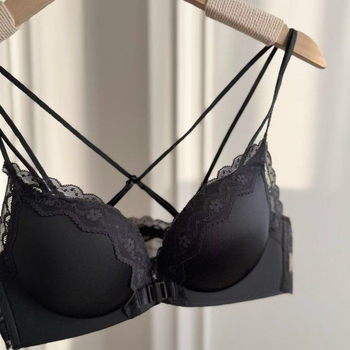 Grudnjak s ružičastim leopard uzorkom, prednje kopčanje, push-up za male grudi, seksi leđa