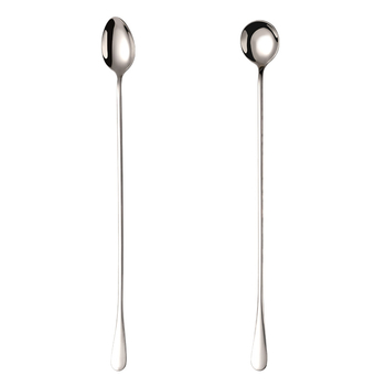 Lingură de amestec din oțel inoxidabil, extra-lungă, cu design îngroșat, 30 cm, pentru gheață, miere și borcane adânci