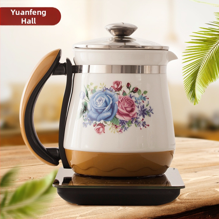 Ceainic ceramic Jingdezhen cu temperatură constantă, vas de decoctare și ceainic, panou tactil din sticlă
