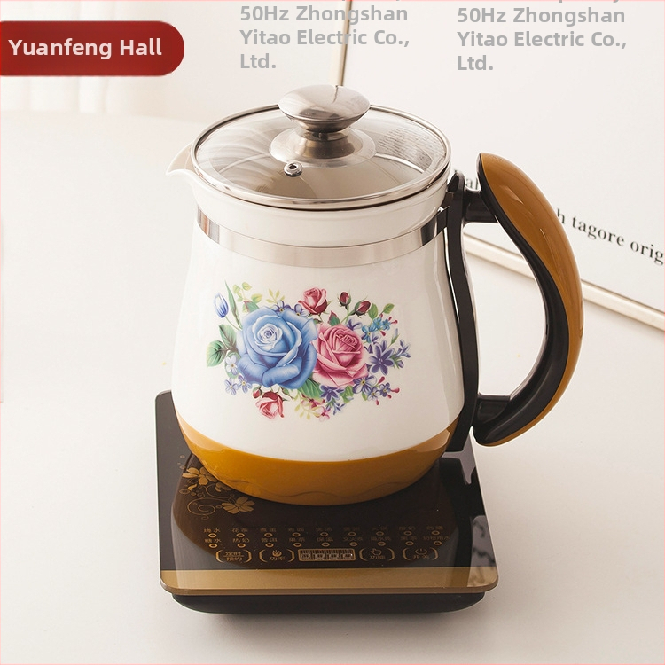 Ceainic ceramic Jingdezhen cu temperatură constantă, vas de decoctare și ceainic, panou tactil din sticlă