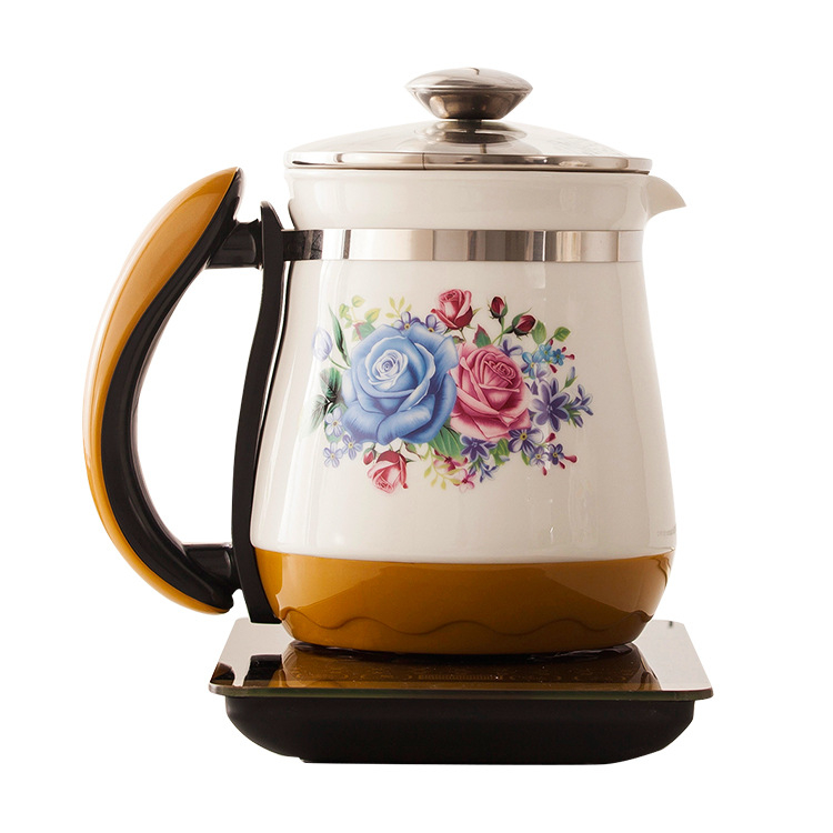 Ceainic ceramic Jingdezhen cu temperatură constantă, vas de decoctare și ceainic, panou tactil din sticlă