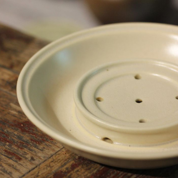 Tavă pentru ceai cu glazură de sodă, mică tavă pentru ceremonia Gongfu, ceramică simplă