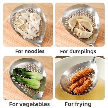 Nou colander mare din oțel inoxidabil, de calitate alimentară, pentru paste, găluțe și prăjit