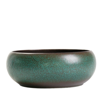 Vas de spălat ceai în stil japonez, glazură verde, mare, accesoriu ceramic Gongfu pentru ceai: bazin de apă, spălător de ceai și borcan pentru zațul ceaiului