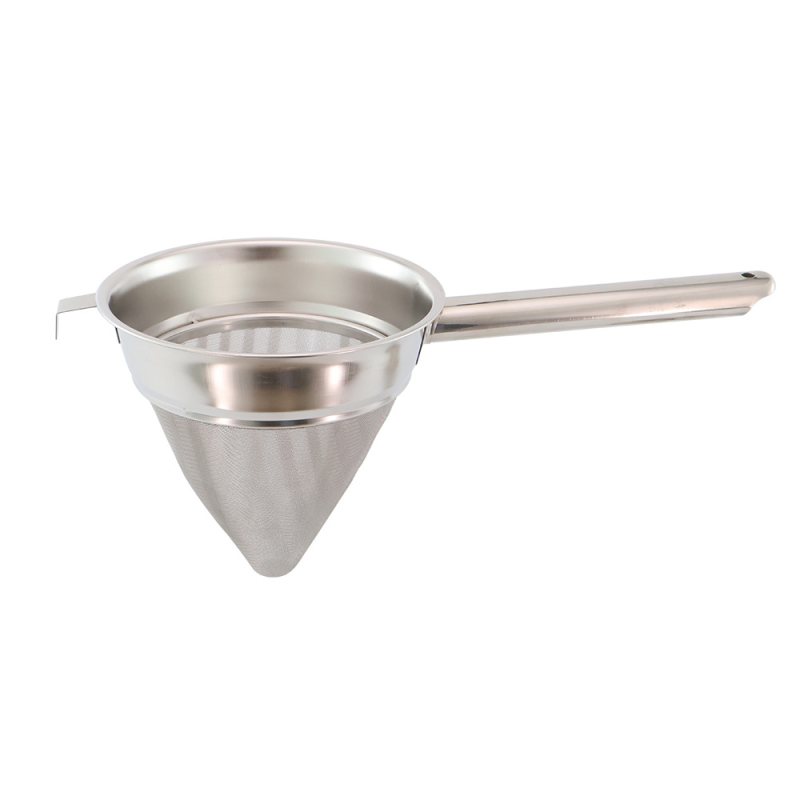 Skimmer din oțel inoxidabil cu plasă filtrantă conică, strecurătoare pentru supă, separatoare de ulei și unealtă de filtrare pentru bucătăria comercială