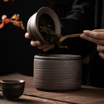 PanGu ceramică: vas de apă din ceramică gros, bazin japonez pentru spălat cești și recipient pentru resturi de ceai, accesorii pentru ceremonia Gongfu a ceaiului