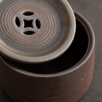 PanGu ceramică: vas de apă din ceramică gros, bazin japonez pentru spălat cești și recipient pentru resturi de ceai, accesorii pentru ceremonia Gongfu a ceaiului
